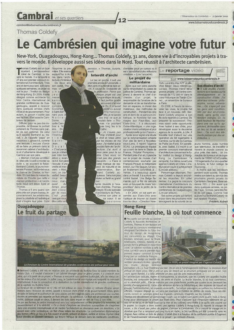 L' Observateur - Le cambrésien qui imagine votre futur